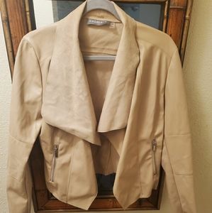 Bagatelle women's tan faux leather jacket